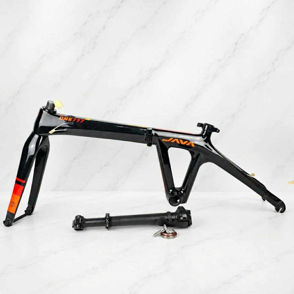 Frame Fork Carbon JAVA one777 Seli Folding Lipat