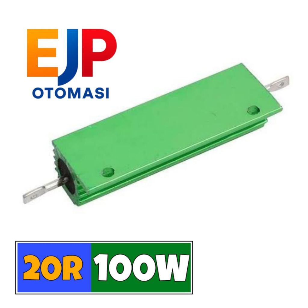 20R 100W RX24 20ohm Resistor green alumunium case for dummy load and speaker elektronik device