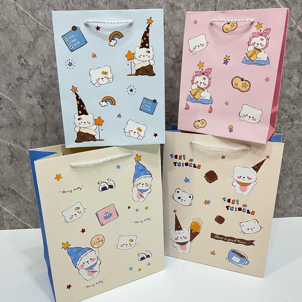 Paper Bag Tebal / Paper Bag Kucing / Tas Kado Souvenir / Tas Kertas Ulang Tahun Premium