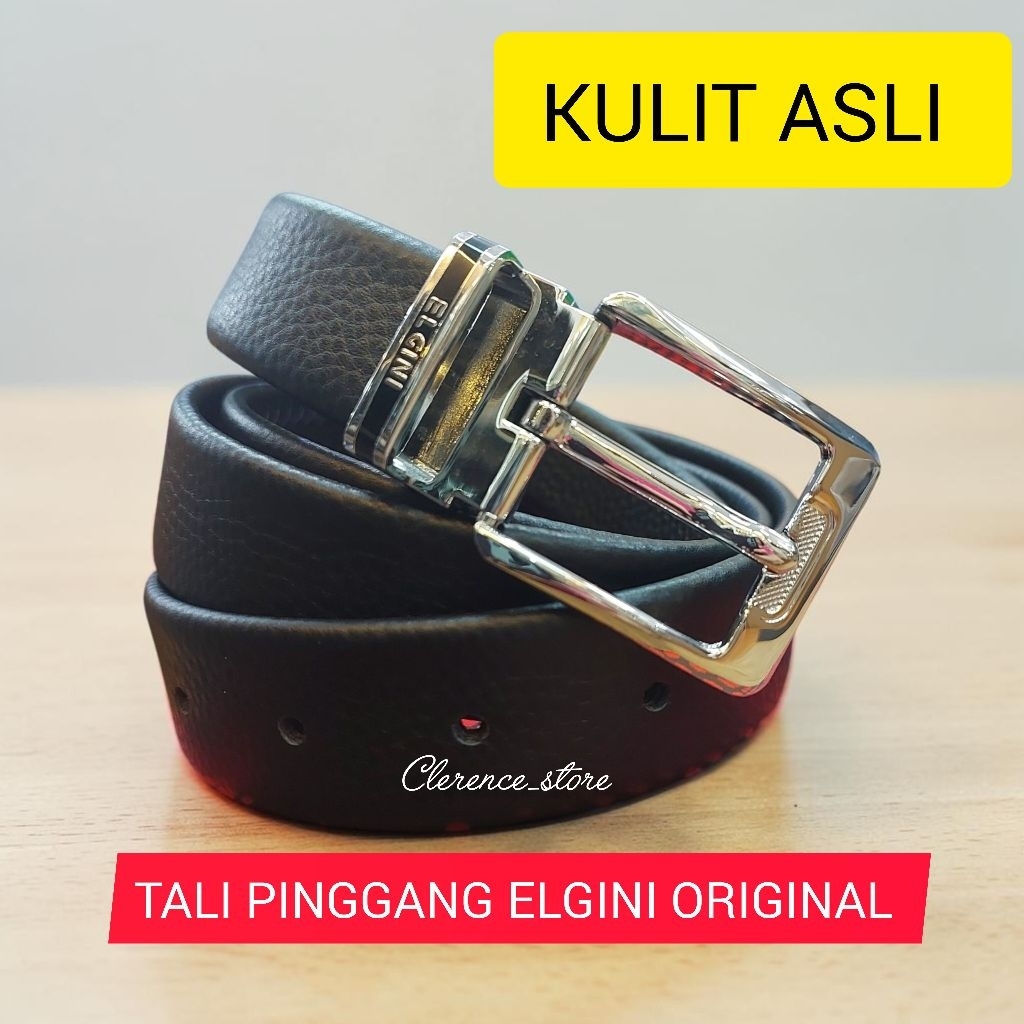 PROMO IKAT PINGGANG TALI PINGGANG GESPER SABUK BELT PRIA KULIT ASLI ELGINI ORIGINAL 30850