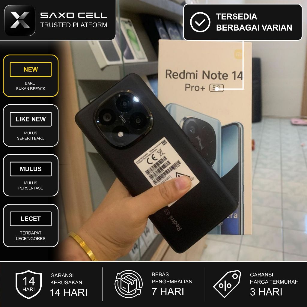 Xiaomi Redmi Note 14 Pro+  8/256 GB - 12/512 GB New & Second