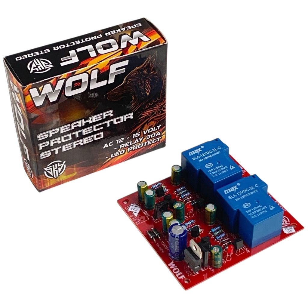 Kit Protector Speaker Stereo WOLF SKY - Protektor Speaker AC 12-15V Relay 30A High Quality