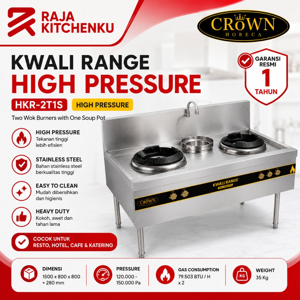 CROWN GAS KWALI RANGE HIGH PRESSURE HKR-2T1S / HKR 2T1S
