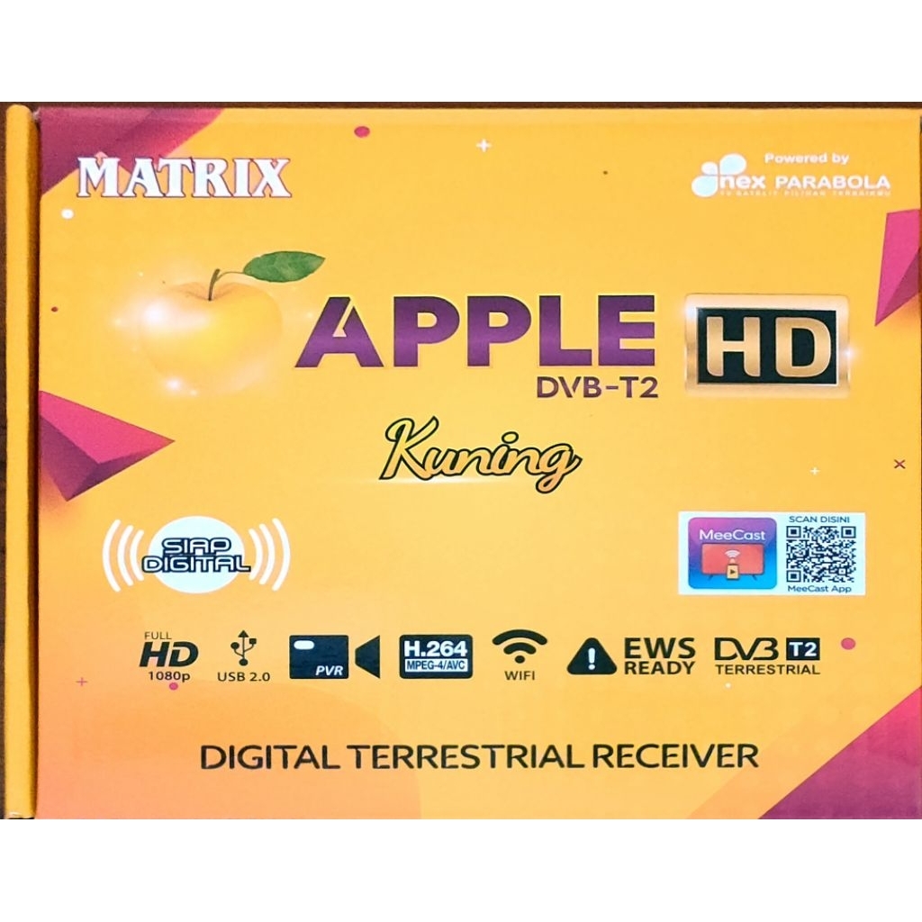 set top box matrix Apple kuning DVB-2