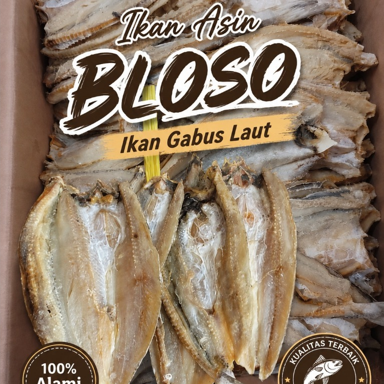 1kg Ikan Asin Bloso Ikan Asin Gabus Laut Ikan Daging Tebal Enak Gurih Gule Ikan