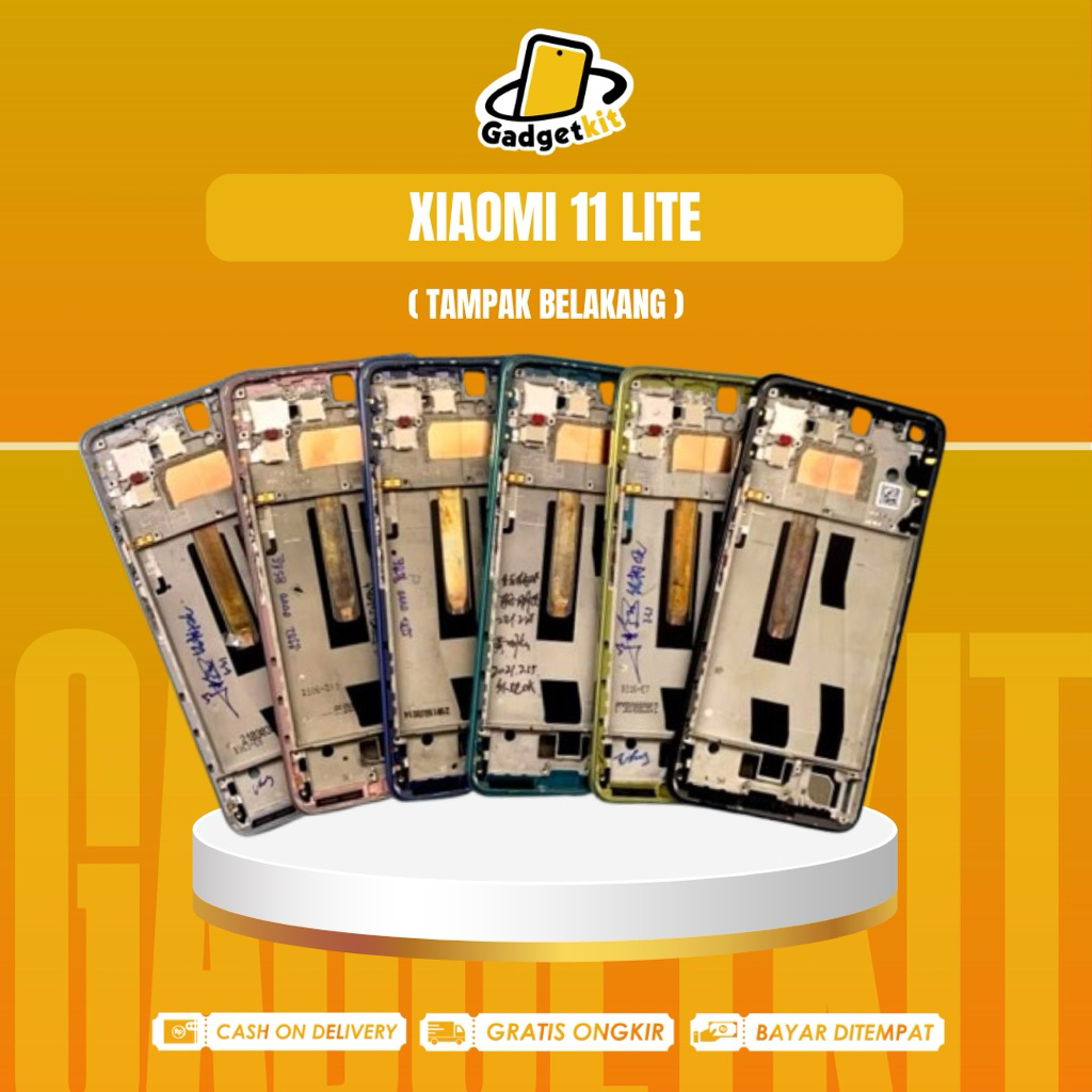 FRAME MIDDLE TULANG TENGAH RANGKA HOUSING LCD XIAOMI MI11 LITE MI 11 LITE ORIGINAL COPOTAN