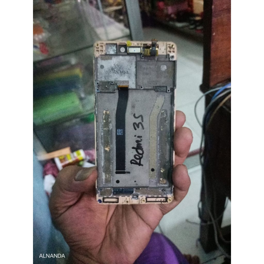 lcd + frame ori copotan redmi 3s