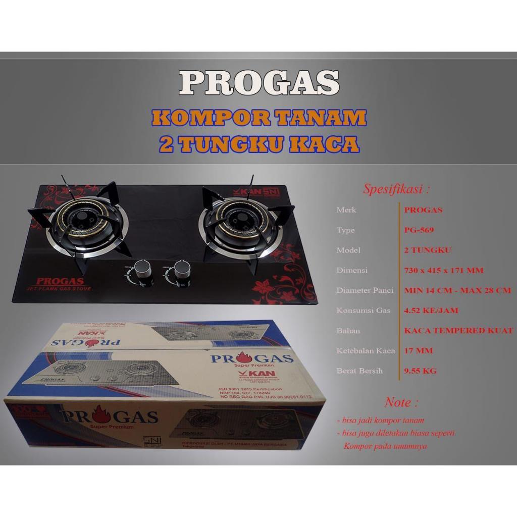 Kompor Gas Tanam Progas PG 569 2tungku