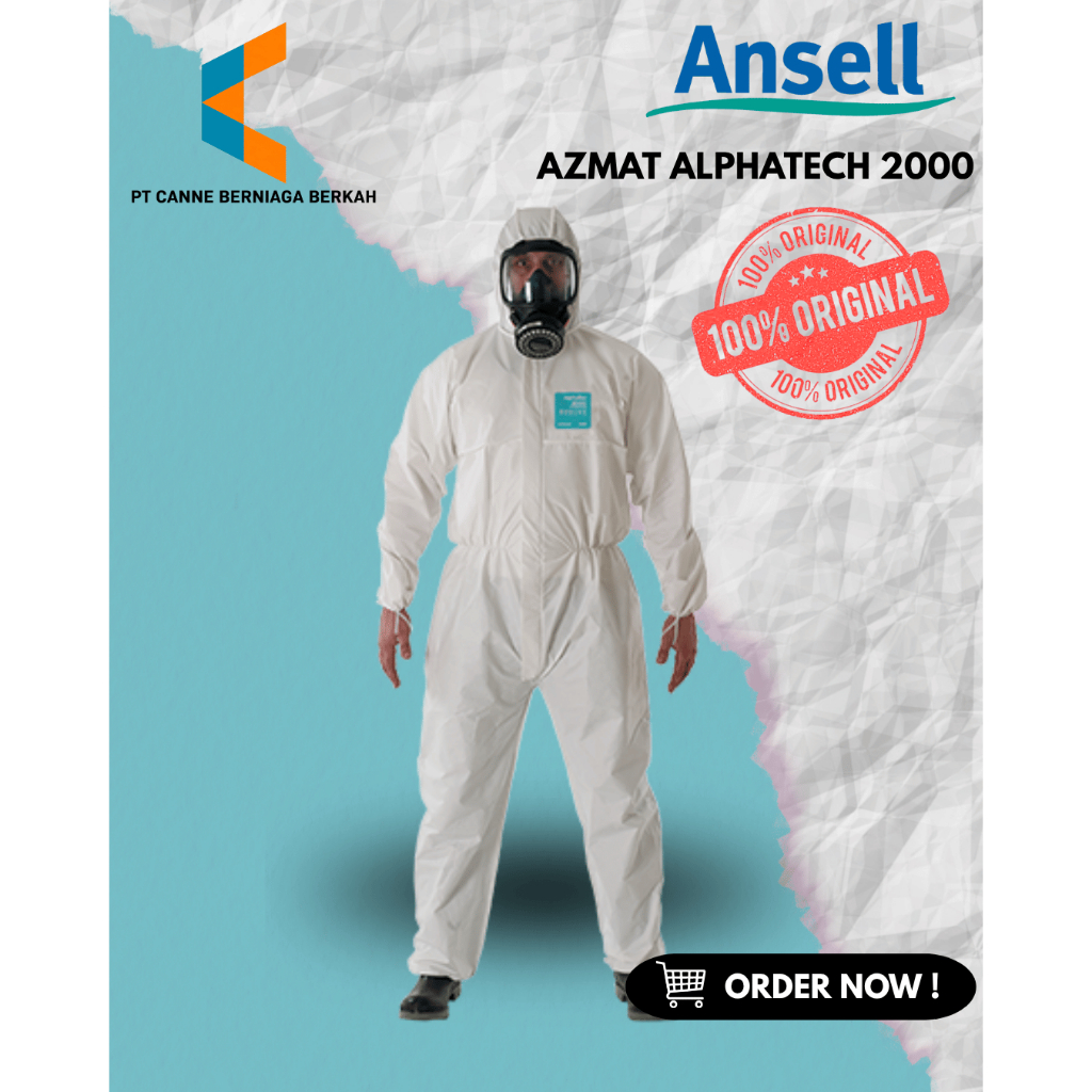 Ansell APD Coverall Hazmat Ansell Alphatec 2000