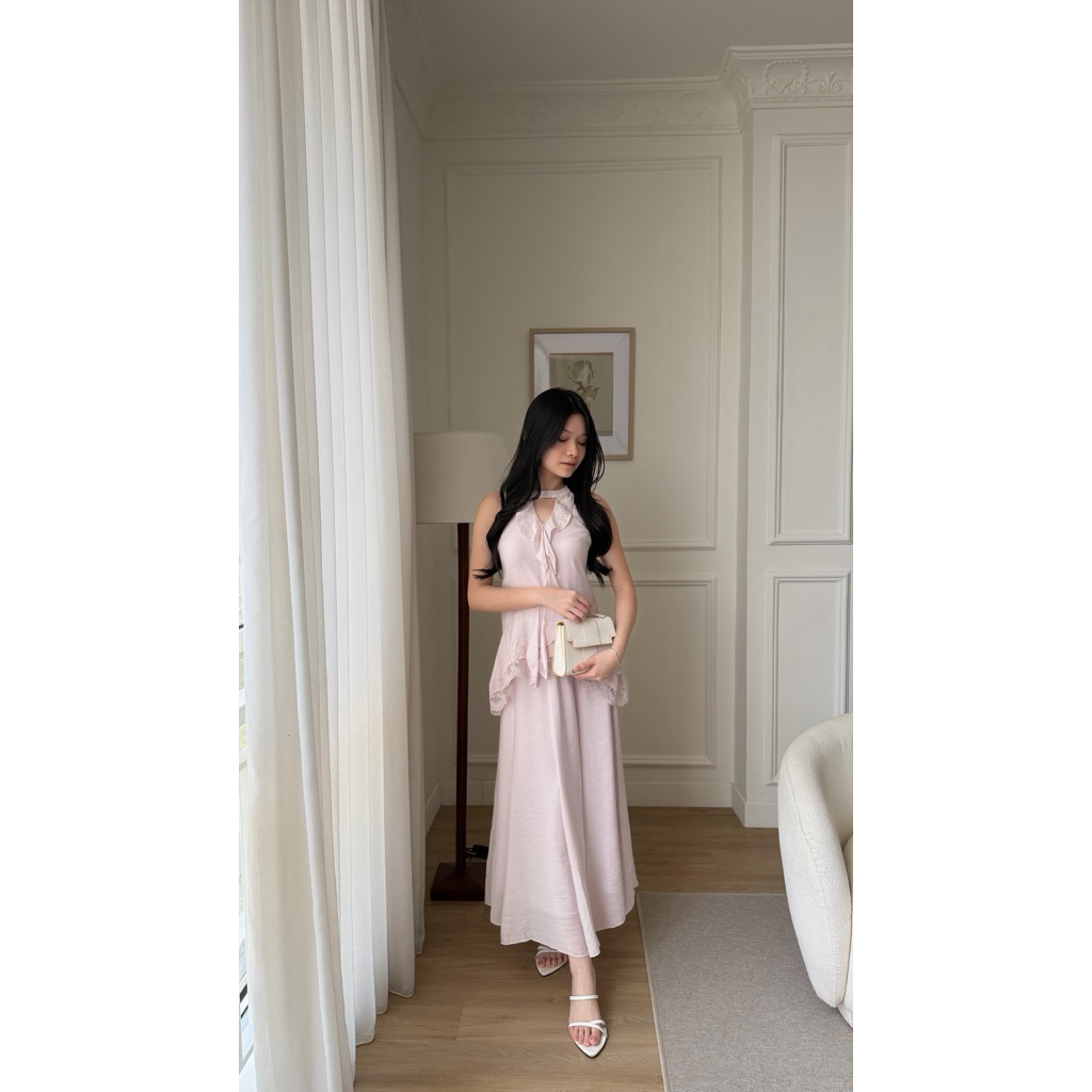 KEYCLOTHINGLINE - Virginia Set | Oneset Wanita | Lace Top | Long Skirt