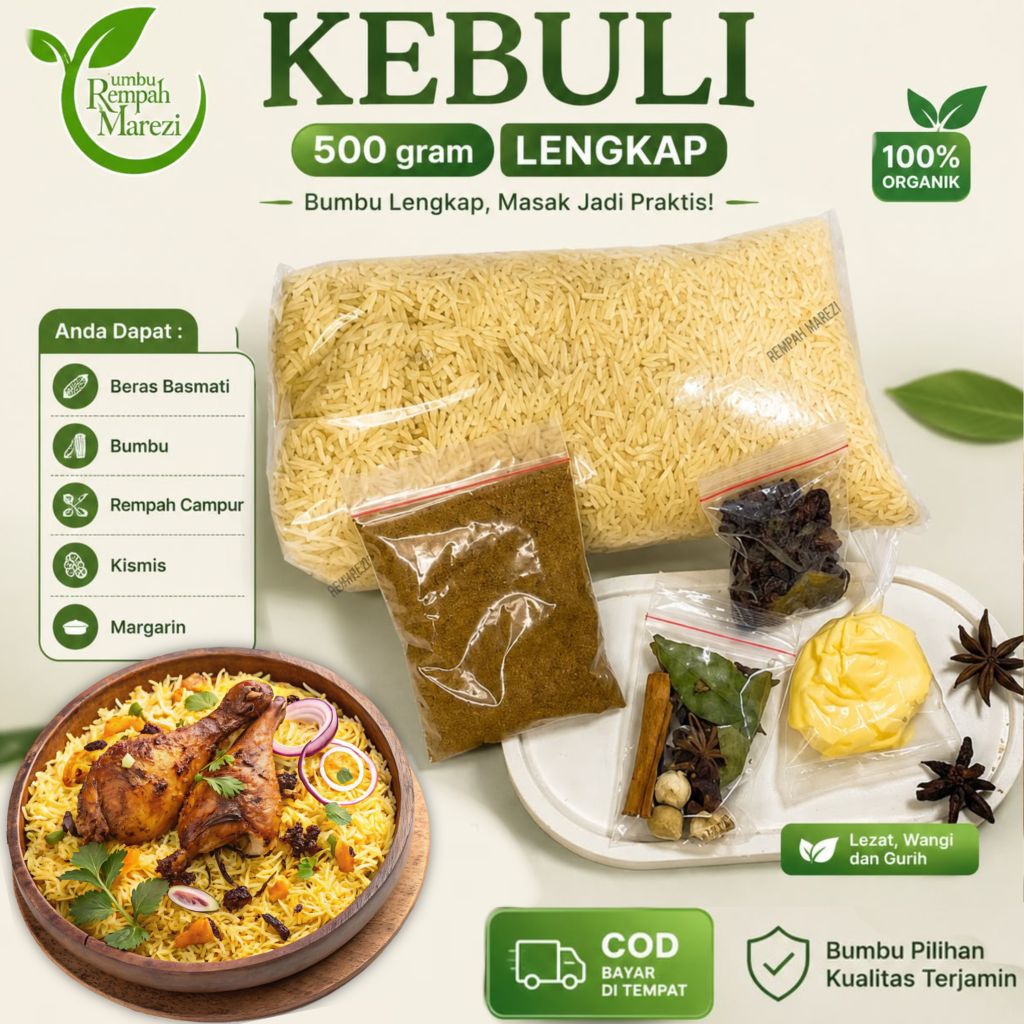 Nasi Briyani 500gr lengkap bumbu nasi briyani instan
