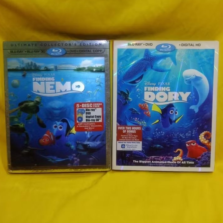 Bluray Disney Finding Nemo+Finding Dory (Bekas)