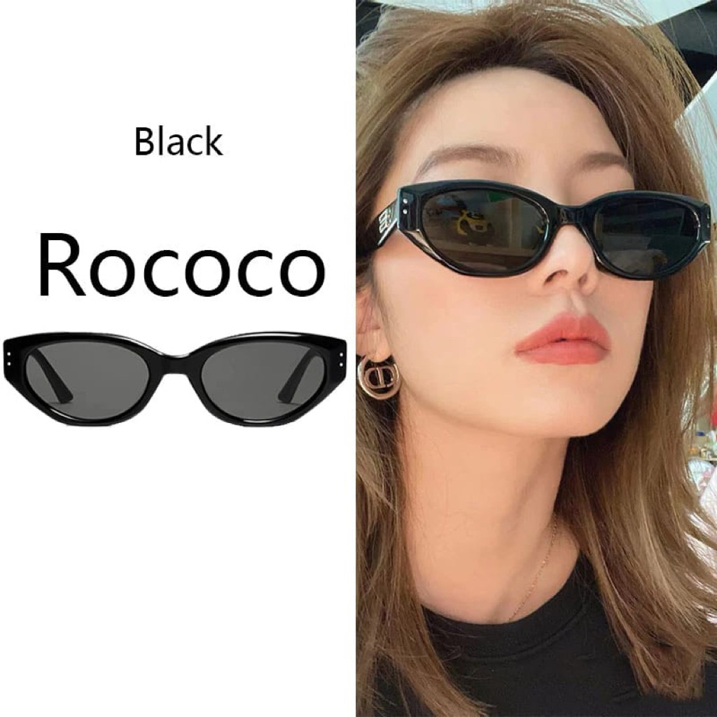 Kacamata Sunglases Mewah Grade Super Wanita / Pria GM Rococo Kacamata Hitam Kotak Bulat Lonjong Oval