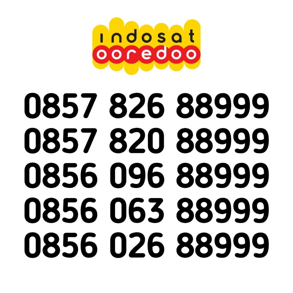 Nomor cantik indosat tripel 000 111 222 333 444 555 666 777 888 999 nomer cantik tripel indosat oore