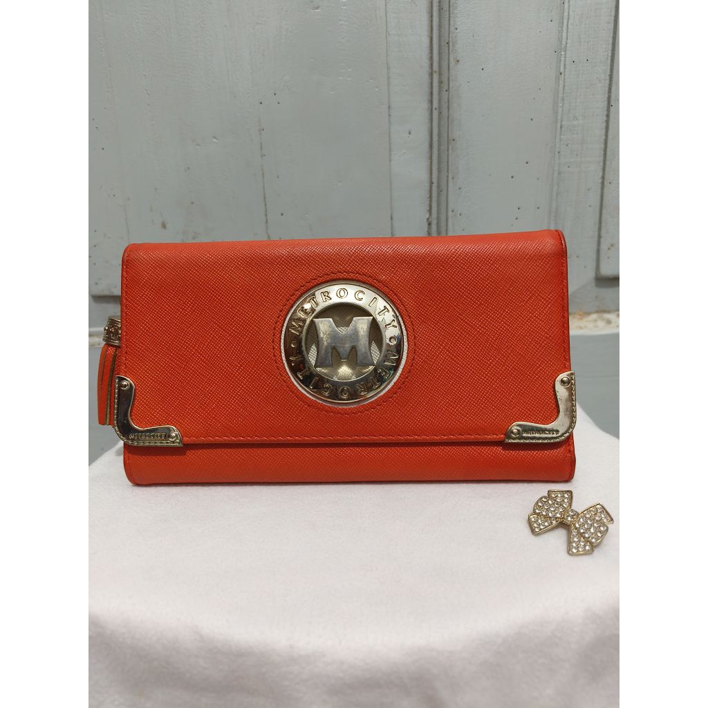Metrocity long wallet orange