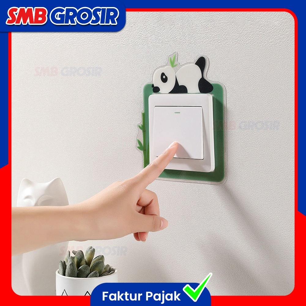 Sticker Saklar Lampu Listrik Rumah Glow in The Dark Frame Saklar Dinding Gambar Unik Lucu