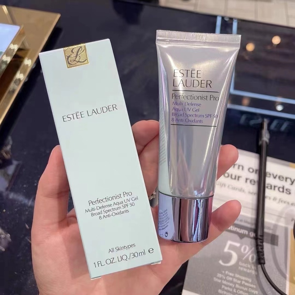 Estee Lauder Perfectionist Pro Multi Defense Aqua UV Ultra Light SPF 30 PA +++ Sunscreen anti jerawa