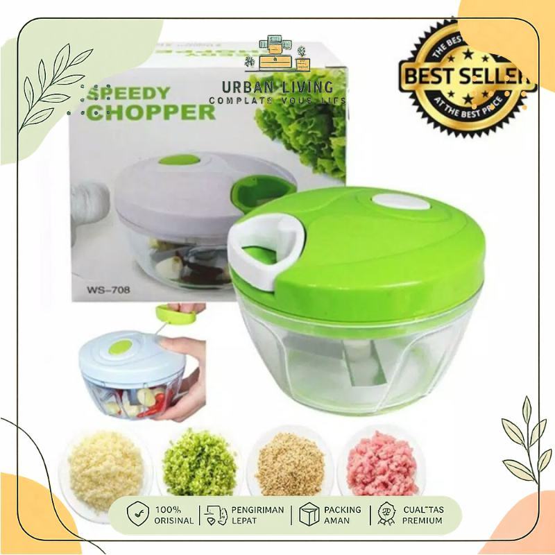 Speedy Coper Bawang Tarik Besar Chopper Blender Manual Alat Dapur Sayur Penghancur Bumbu