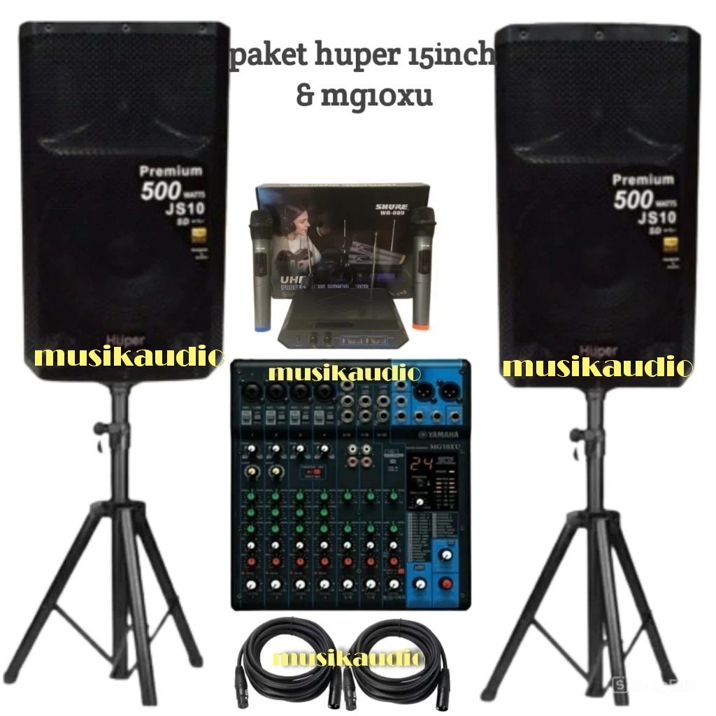 Paket sound sistem Huper js10 15inch js 10 Huper original cocok untuk outdoor