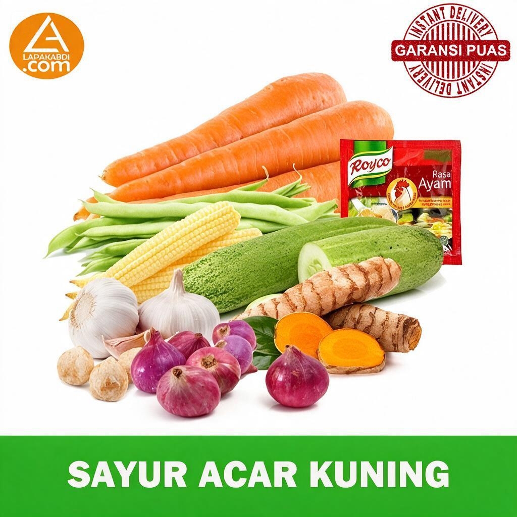 Paket Sayur Acar Kuning Bahan Masak Siap Masak 1 pack - Sayur Segar Cirebon