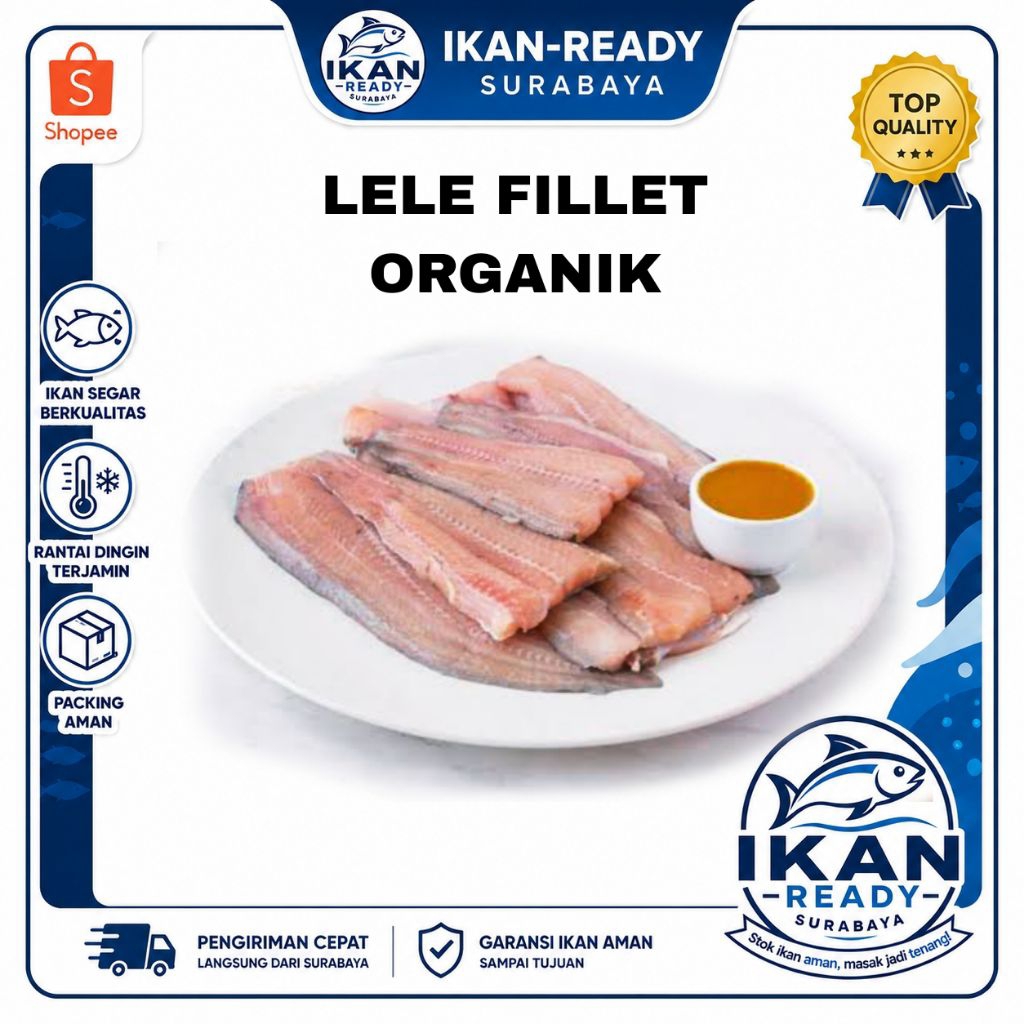 Lele Fillet Organik Fresh Frozen 230gr | Fillet Ikan Lele Tanpa Tulang | Siap Masak | Protein Tinggi