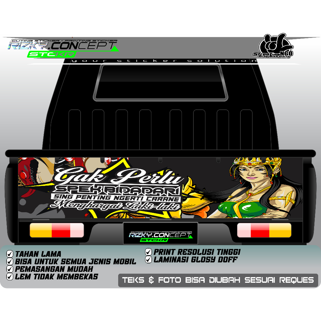 STIKER DECAL ( PRINTING ) PINTU BELAKANG L300 VARIASI KEREN MOBIL L300 L 39