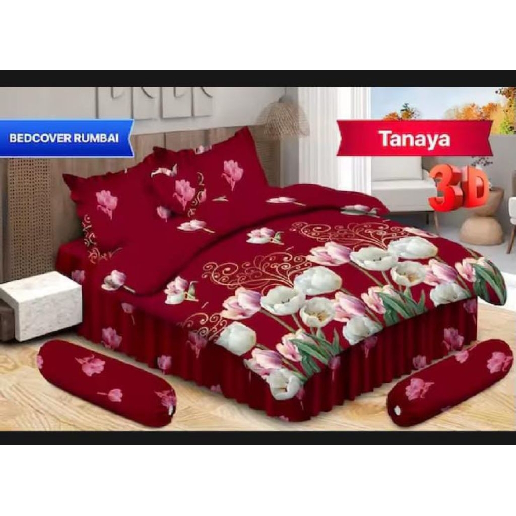 sprei rumbai+ set bedcover 180x200 BONITA