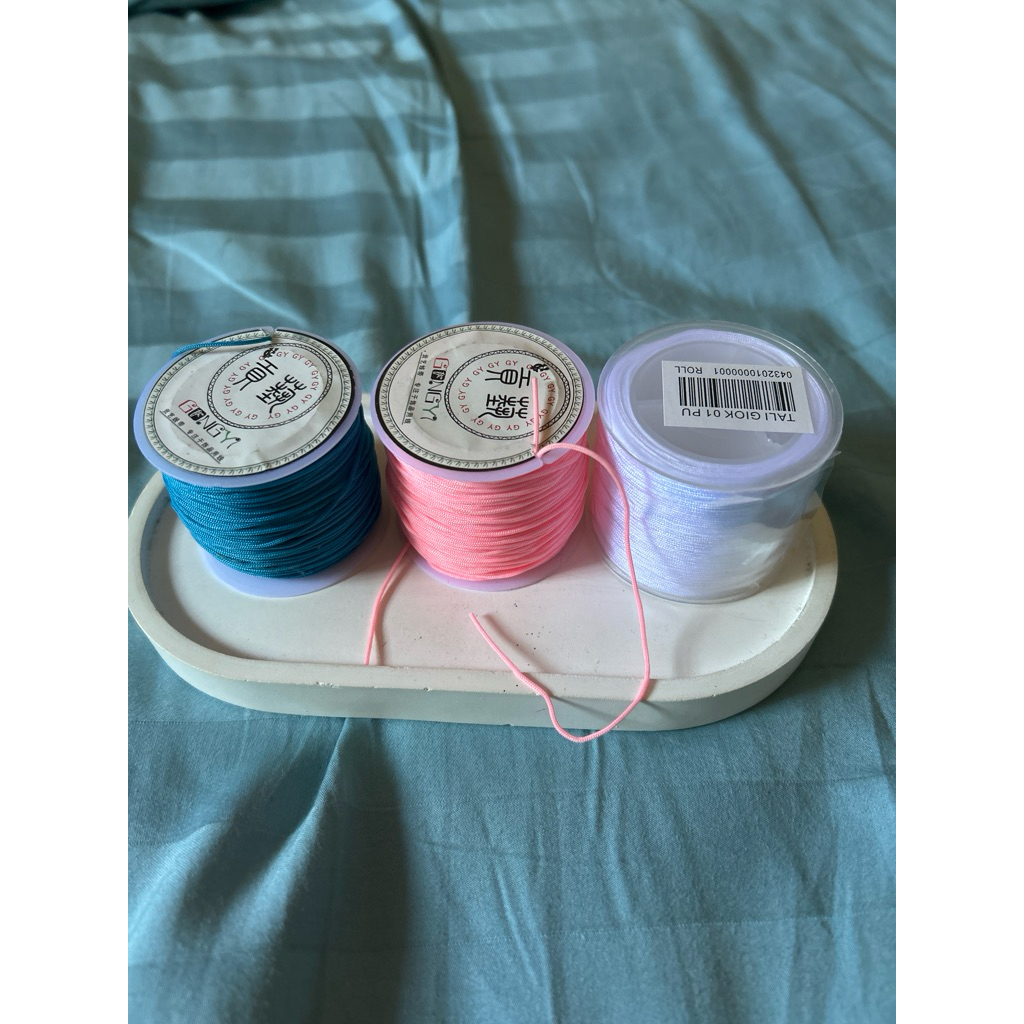 Tali Giok biru-pink-putih
