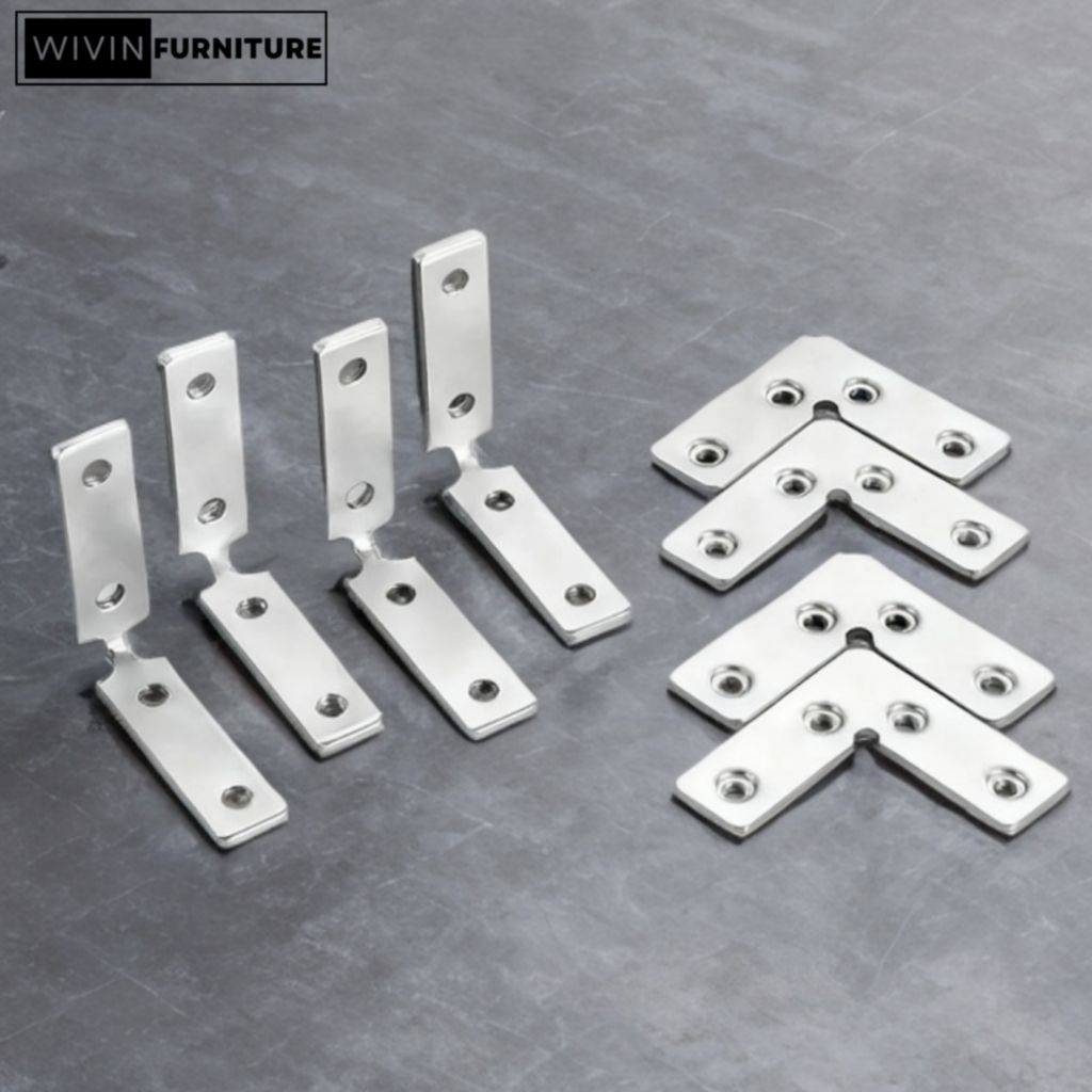 Plat Siku Frame Aluminium L Stainless Steel Bracket Siku L Flat Anti Karat Konektor Pintu Aluminium
