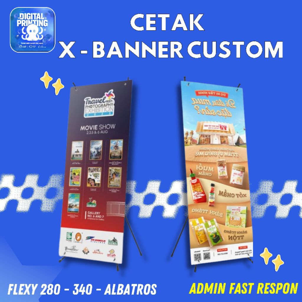 X BENNER CUSTOM - CETAK X BENNER STAND X BENNER