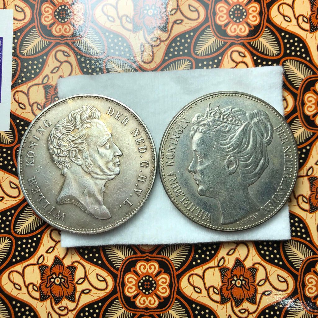 Koin Willem 1840 Dan Wilhemina 1898