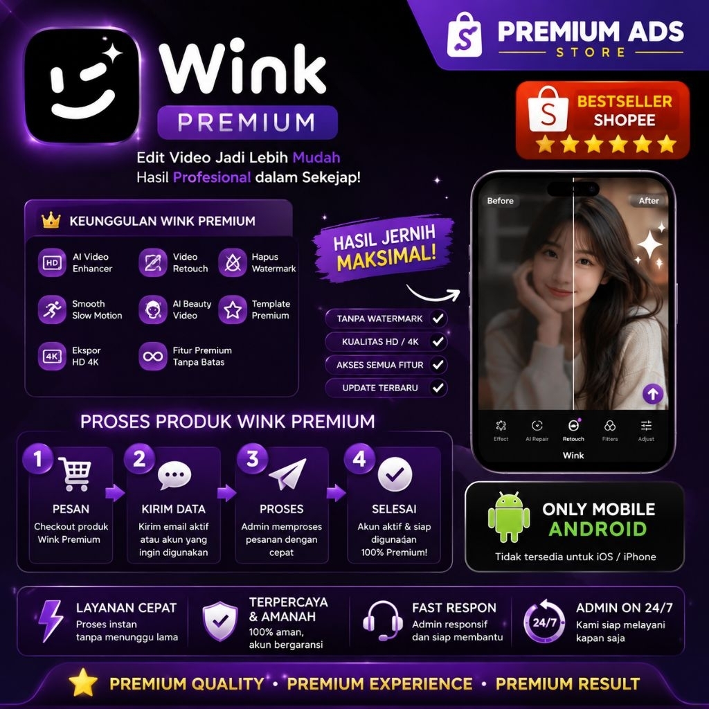 WINK PRO ANDROID MOBILE PREMIUM FULL AKSES
