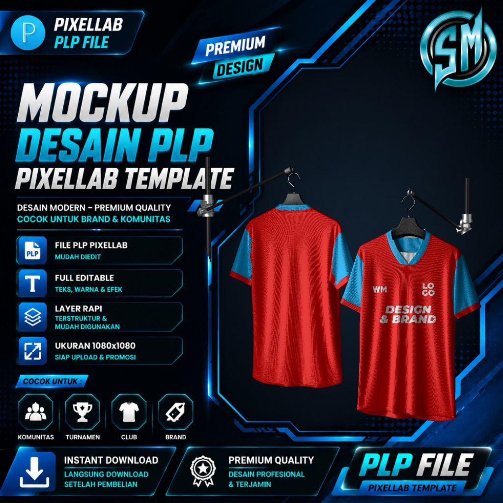 Template Mockup Jersey Timnas - File Pixellab
