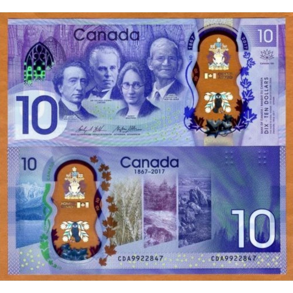 UKA Canada 10 Dollars 2017 Comm Polymer 150th Anniversary