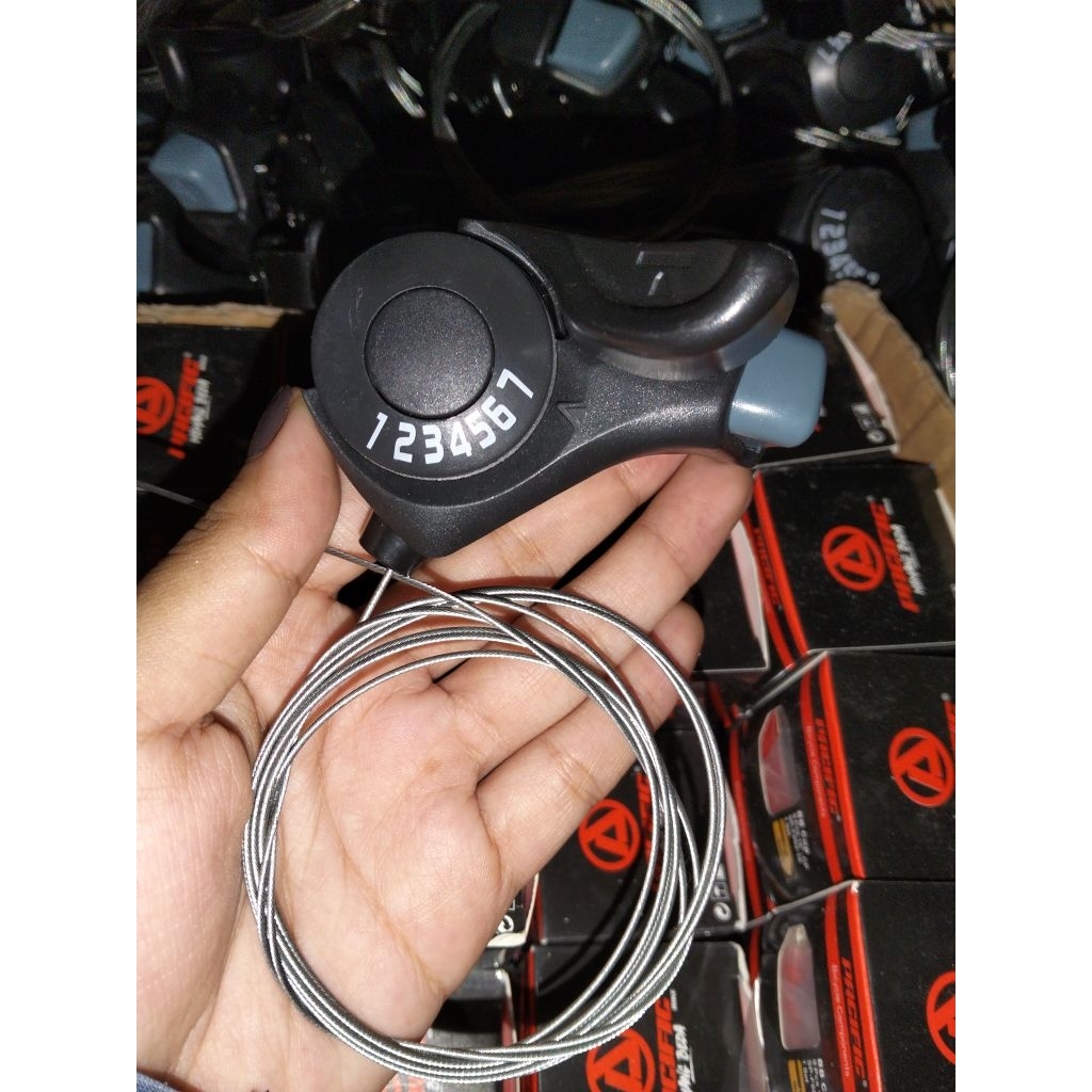 shifter shimano,operan gigi speed 7 sepeda gunung