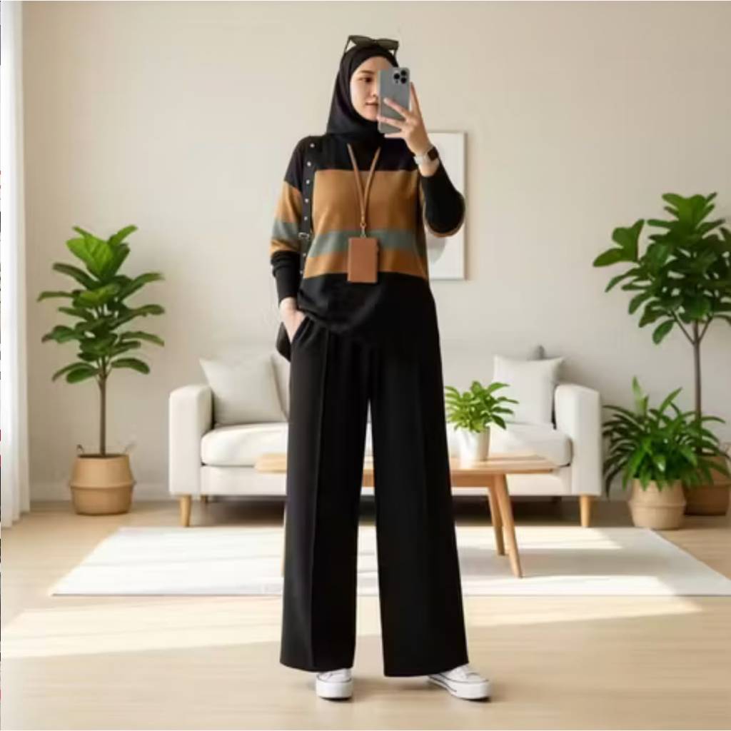 VIONI SET KAOS RIB KNIT HAYAKO PREMIUM TEBAL HALUS MELAR ALL SIZE LD 120-130CM YORA SET