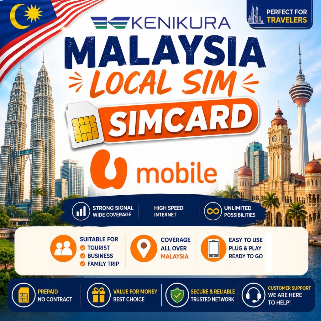 Kenikura SIM Card Malaysia U Mobile Kuota Total