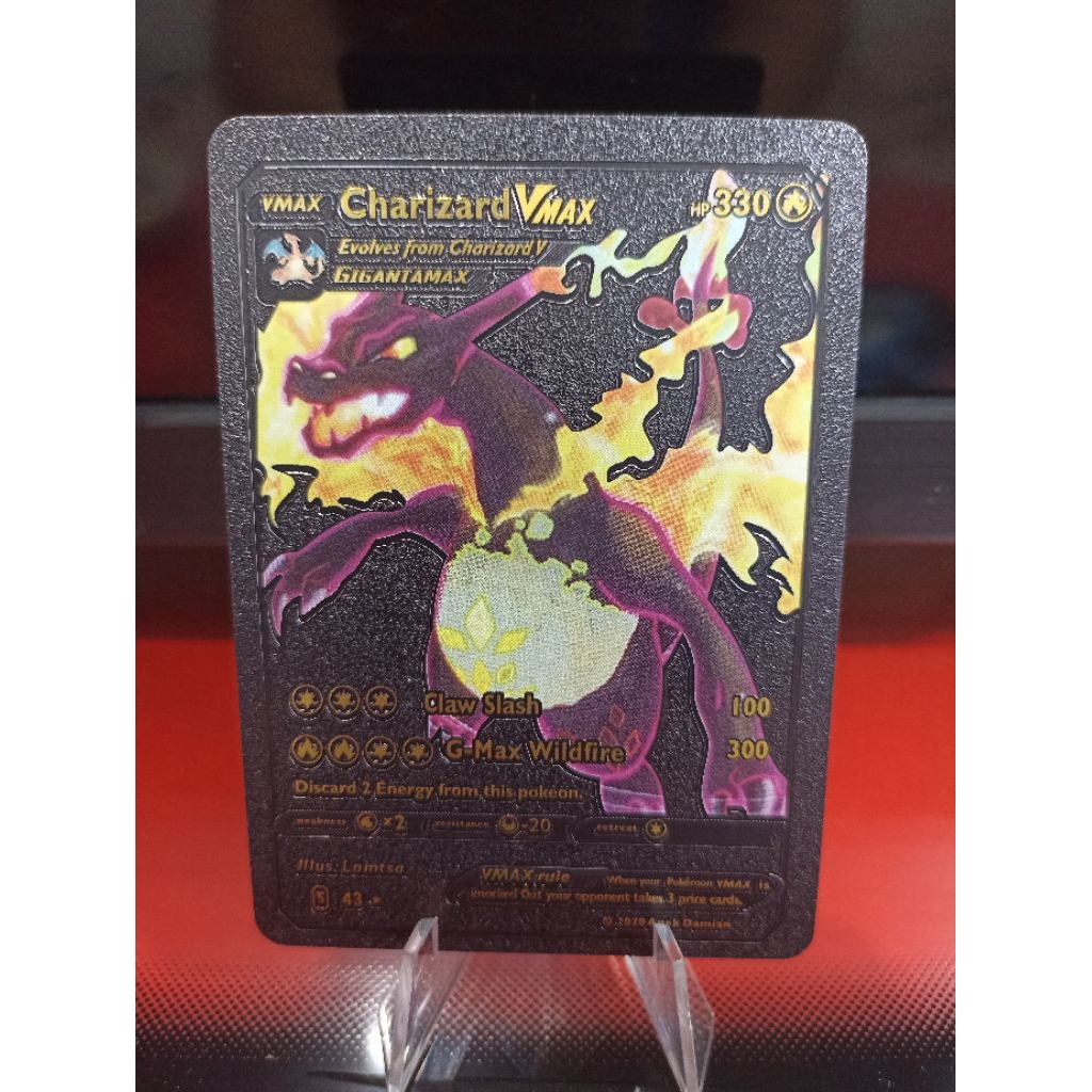 Kartu Pokemon Charizard V Max Black Card