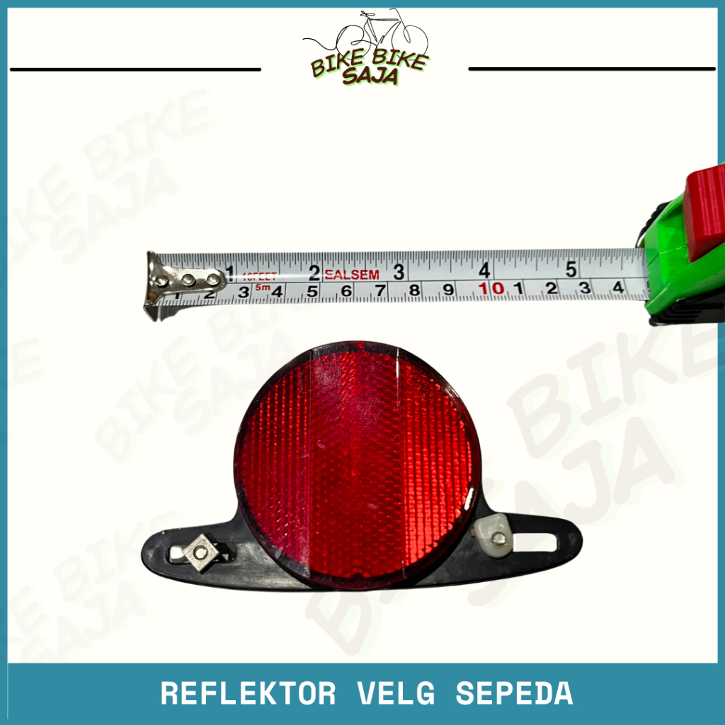 Reflektor Mata Kucing Velg Sepeda MTB/BMX Bulat Merah Aksesoris Rem Sepeda