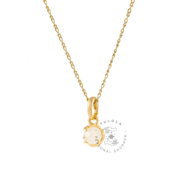 Tulola Jewelry -  Akar Moonstone Solitaire Pendant - Liontin Perak