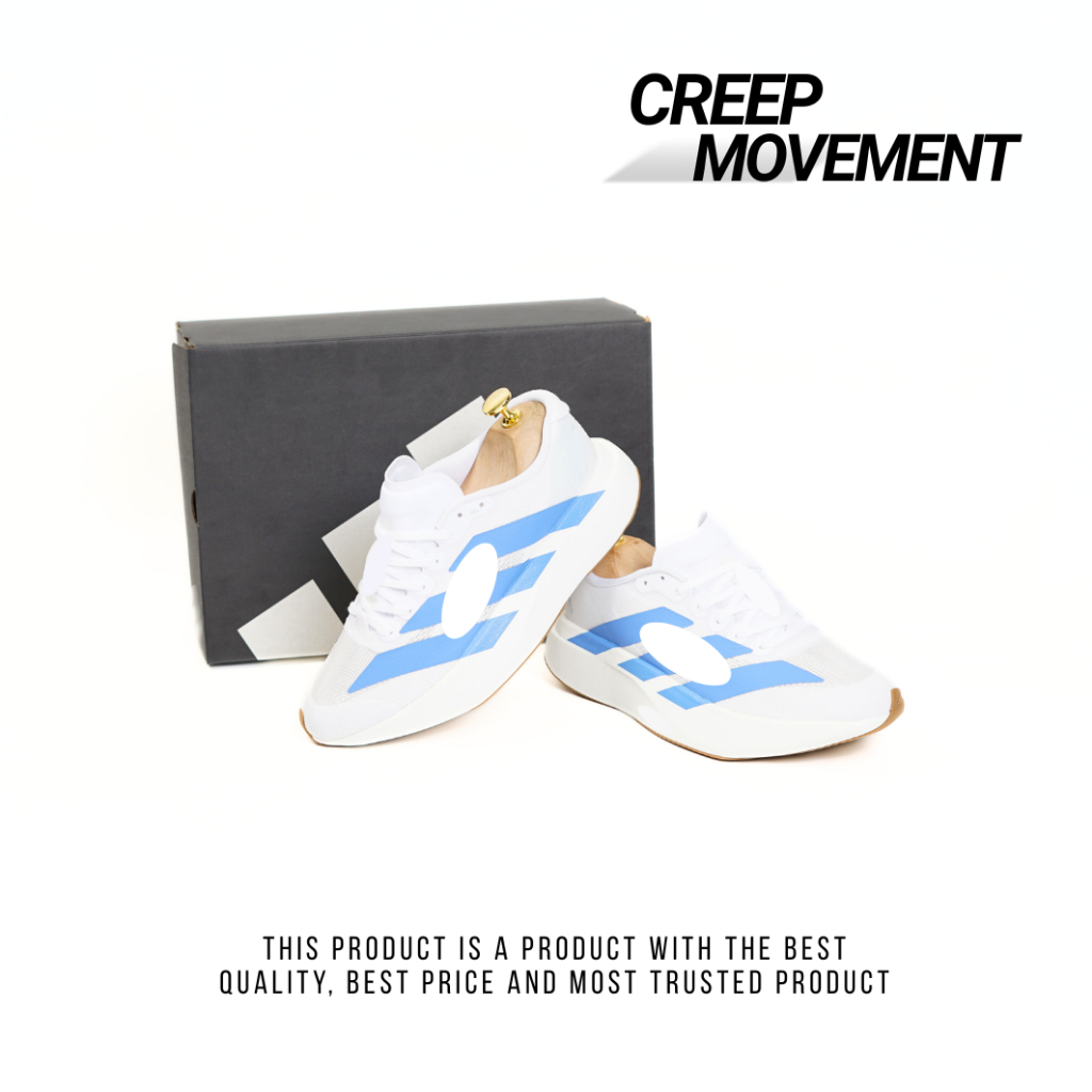 CREEPMOVEMENT - Sneakers Unisex A D I Z E R 0 EV0 SL White Royal Blue 100% BNIB