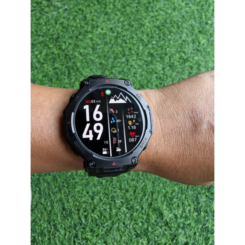Second Like New - Amazfit T-REX TREX T REX 3 PRO Tactical Black Smartwatch 48mm AMOLED Sapphire Glas
