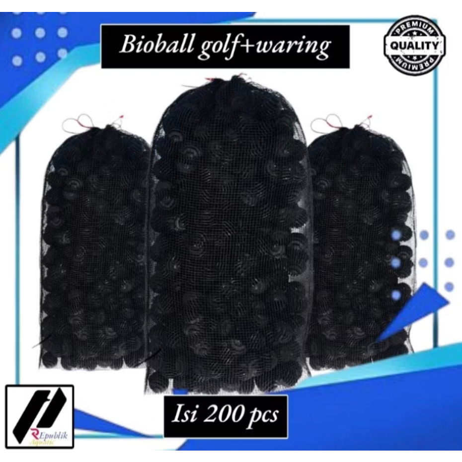 BIOBALL FILTER KOLAM AQUARIUM Per Paket  Star+  isi 200pcs plus waring / bioball golf/ media filter