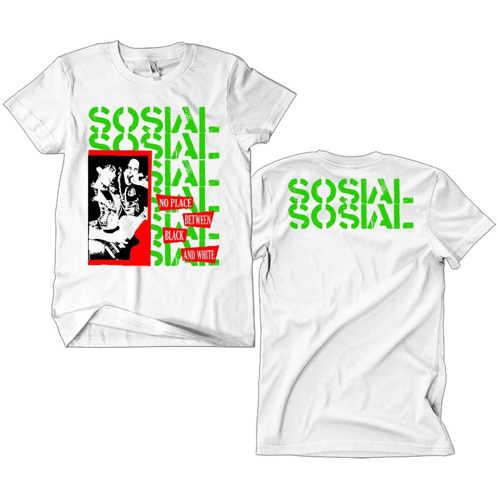 Kaos Band Punk Sosial Sosial - No Place Between putih
