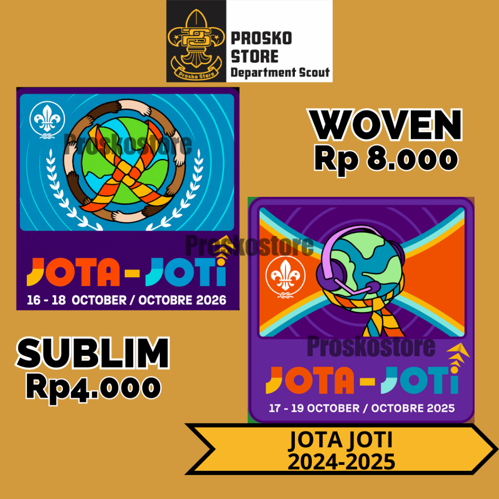 Jota Joti 2025 Woven dan Sublim Patch / Badge / Tiska anti Luntur - Proskostore