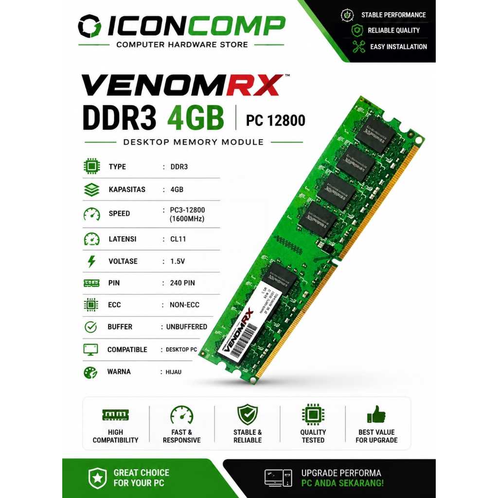 DDR3 4GB VENOMRX PC 12800