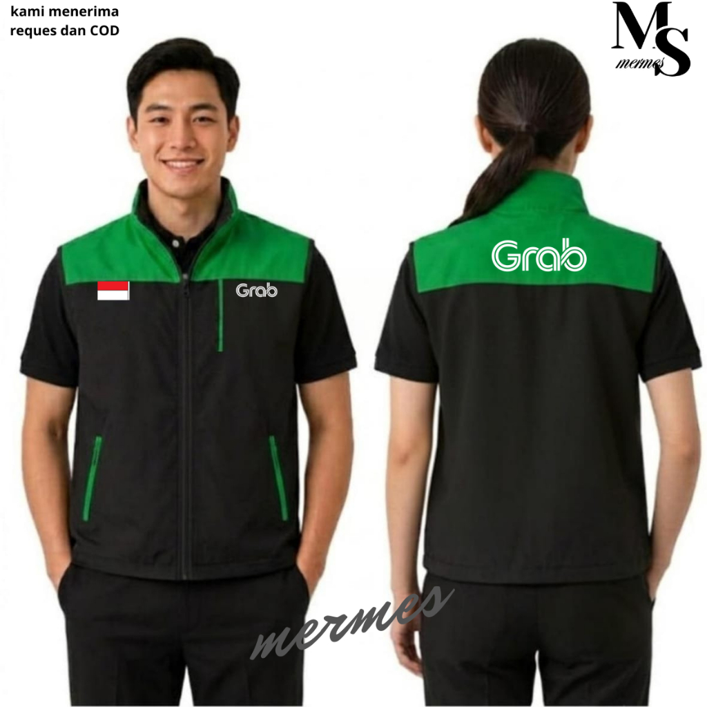 Rompi Driver Ojek Online Hijau | Rompi Ojol Premium