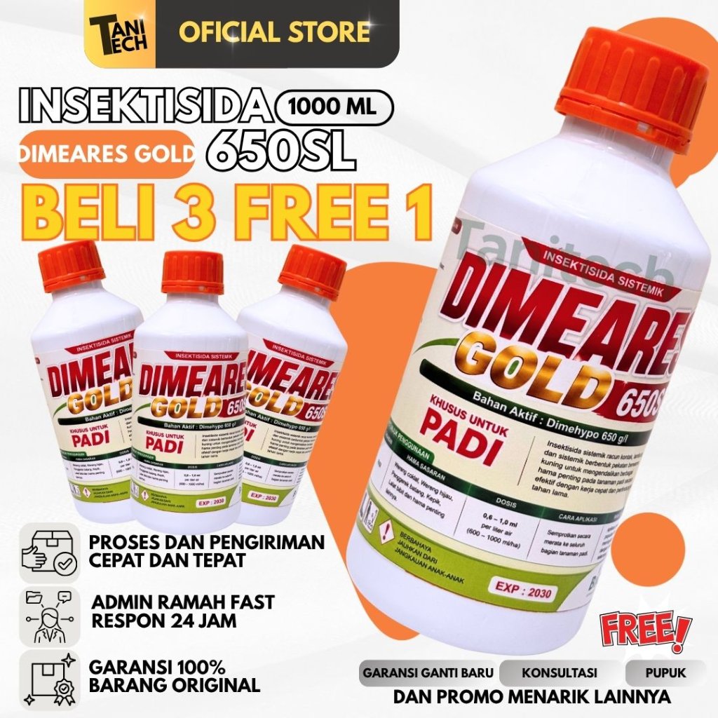 Insektisida DIMEARES GOLD 650SL Obat Hama Tanaman Padi Sistemik 1 Liter
