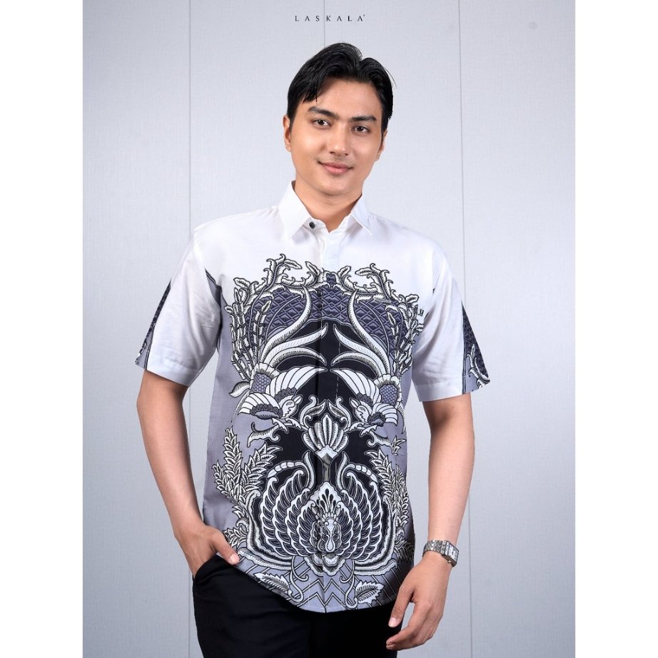 Laskala Batik Premium Kalandra Kemeja Batik Pria Slimfit Lengan Pendek
