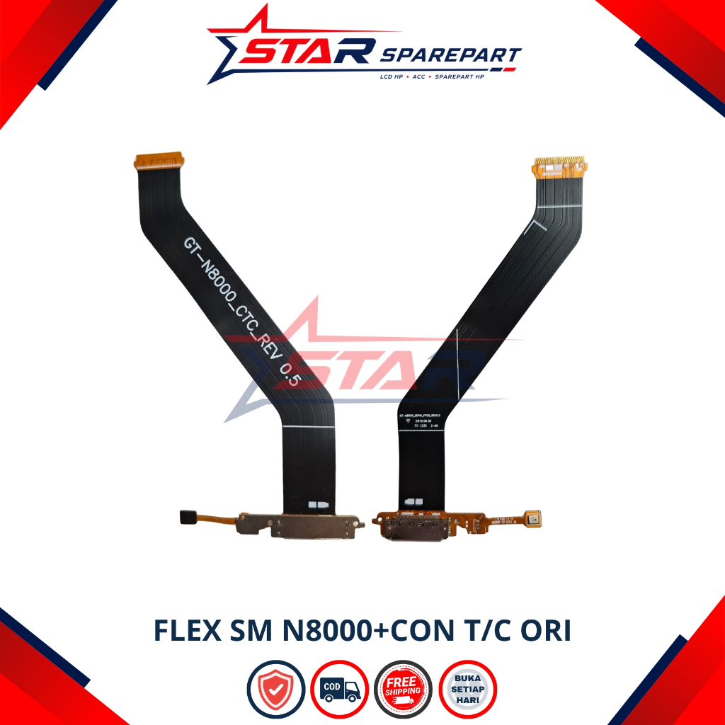 FLEXIBEL SAMSUNG N8000 + CONNECTOR CHARGER ORI